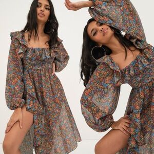 For love & lemons Brittany ditsy midi dress